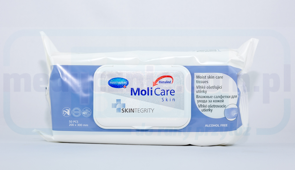 Molicare Skin Moist Care 50szt wilgotne chusteczki do pielęgnacji